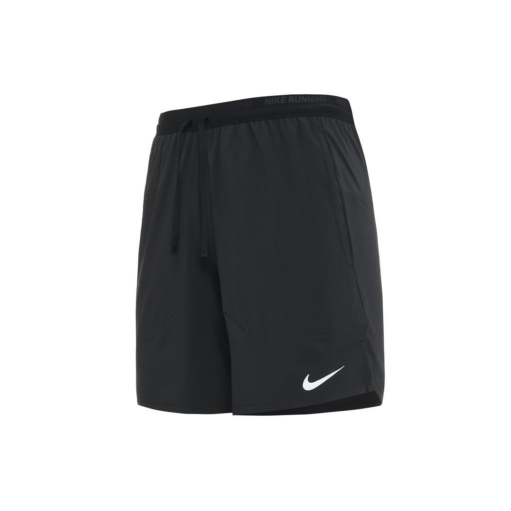 Nike Dri-FIT Solid Logo Print Straight Leg Quick-Dry Breathable Sports Shorts Men Bottoms Black DM4742-010