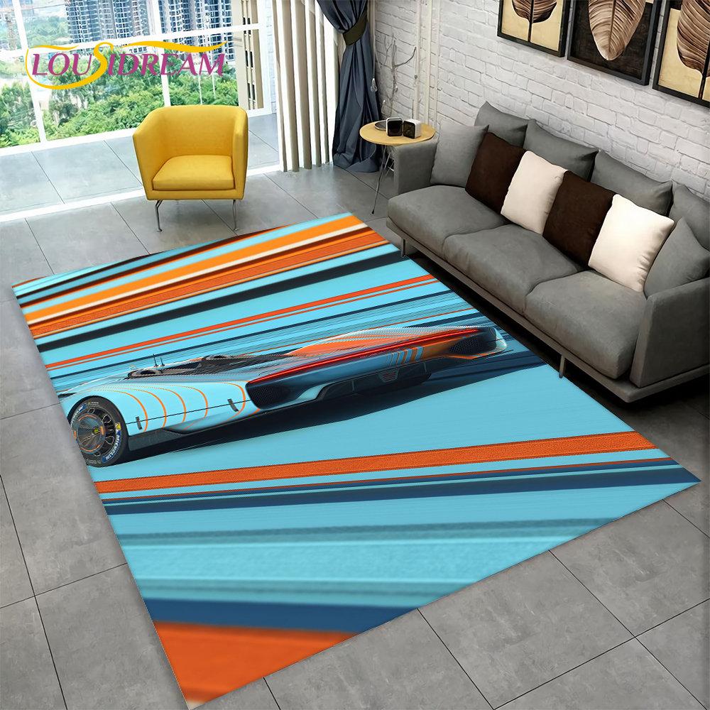 Коврик для гоночных спортивных автомобилей, большой, ковер для дома, гостиной, спальни, дивана, коврика для двери, детский нескользящий коврик для кухни