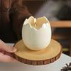 Unique Housewarming Gift Ceramic Eggshell Candle Holder for Scented Candles, Candles Modern Living Room Decor Container, Minimalist Art Ornament Home