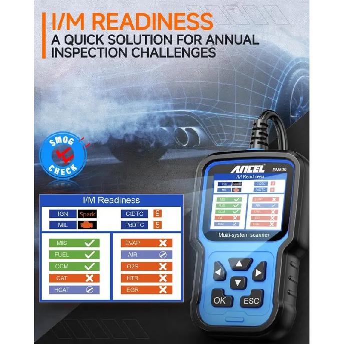 ANCEL BM500 OBD2 Scanner Airbag EPB SAS CBS Reset Full System OBD 2 Diagnostic for BMW Car Diagnostic Tool
