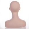 Soft Silicone Half Body Mannequin Head 1Pcs Large Size Realistic Skin for Cosmetology Beginner Makeup Practice Training