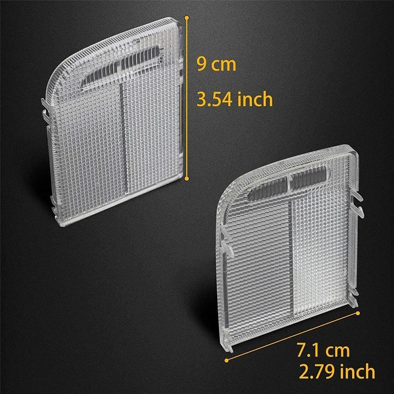 2Pcs Car Interior Roof Map Light Lens Cover Overhead Console Ceiling Cab Light Dome Light Fit For Honda Accord Civic Coupe HR-V