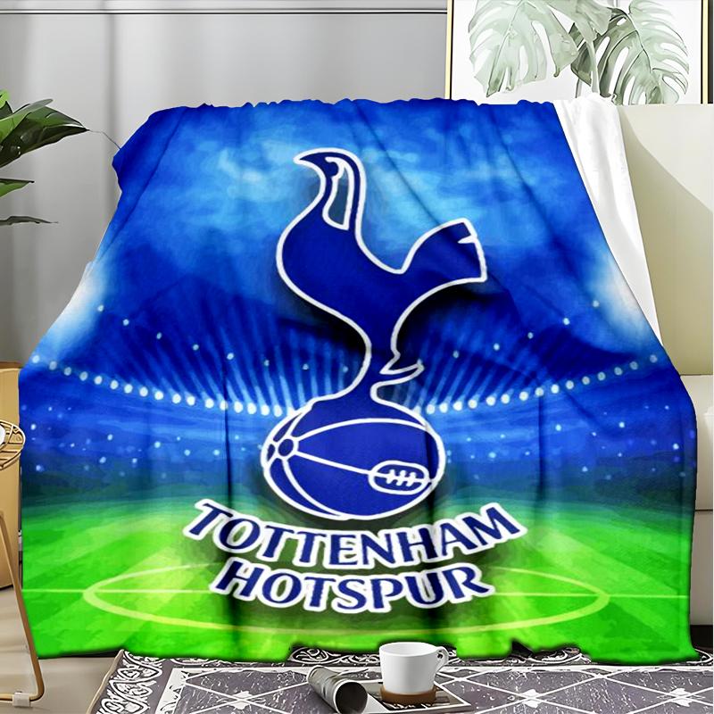 1PC Tottenham Hotspur F.C Design Printed Soft Flannel Blanket Throw for Adult Bedroom Living Room Sofa Camping Travel Fan gifts Christmas Gifts