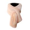 Thicken Wrap Shawl Women's Faux Fur Shawl Snowing Skiing Bib Cross Shawl Evening Prom Cape