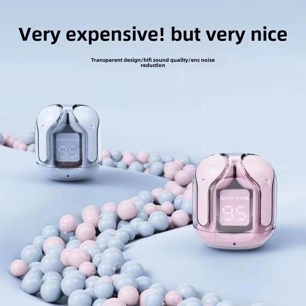 Bluetooth-наушники Прозрачные беспроводные внутриканальные наушники с шумоподавлением и цифровым дисплеем Спортивные наушники