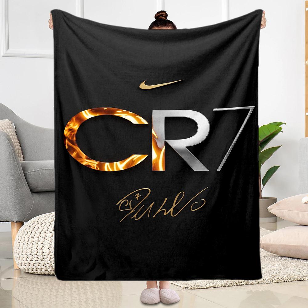 Ronaldo's Iconic Number Seven Blanket Ultra-Soft Suitable for Office Chair Livingroom Chair Four Seasons Universal Digital Print