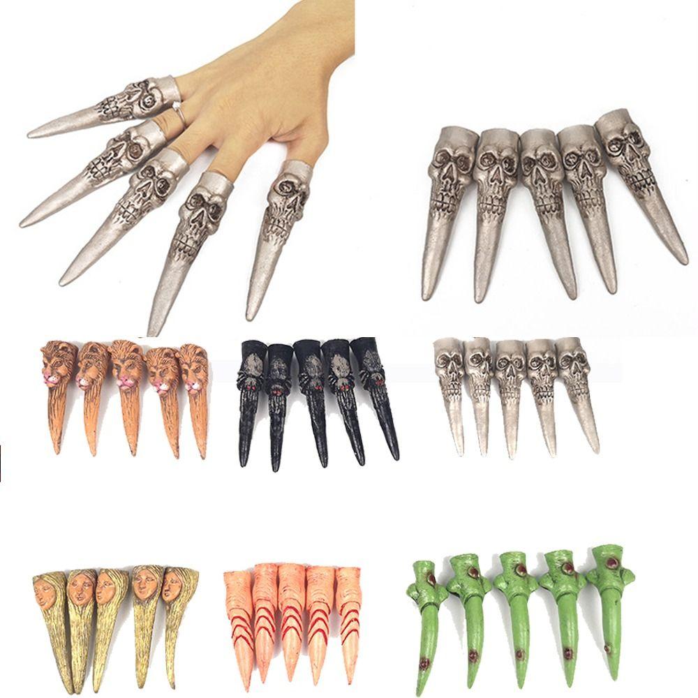 Поддельные пальцы зомби ведьма пальчиковая кроватка лев Хэллоуин палец крышка страшные дети девочки
