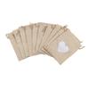 10Pcs Heart Shape Linen Small Drawstring Bag Reusable Burlap Jewelry Storage Pouch Gift Packaging Bags Party Candy Bags