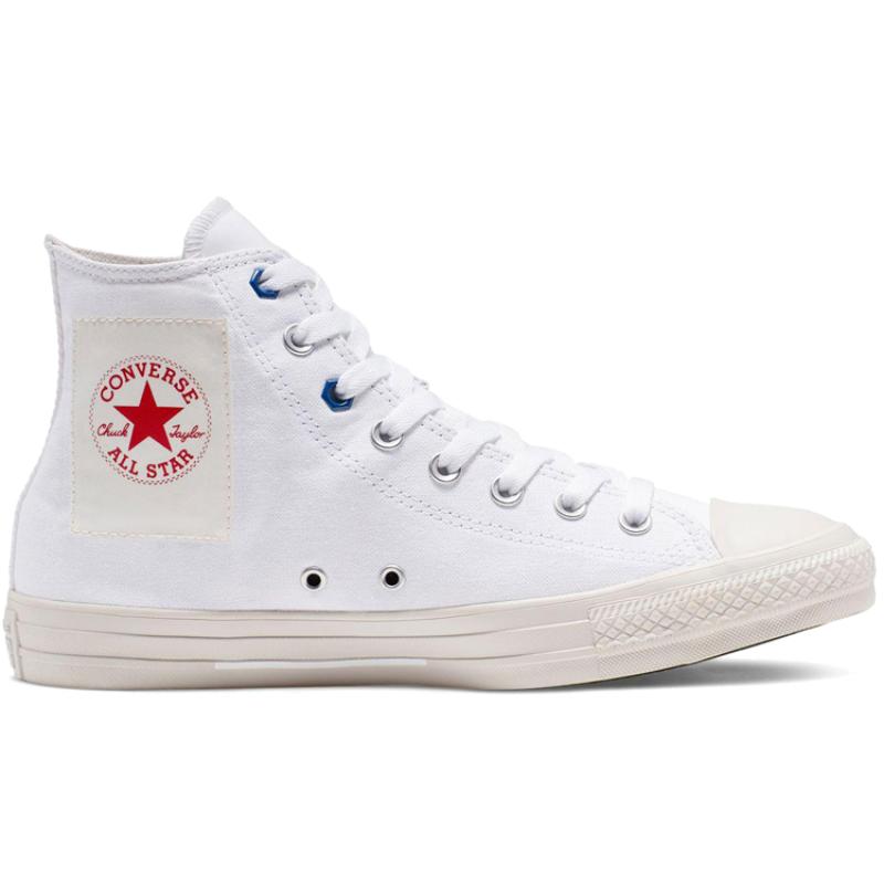 Converse Chuck Taylor All Star Flight School Нашивка-лейбл Высокие Эспадрильи Унисекс Белые