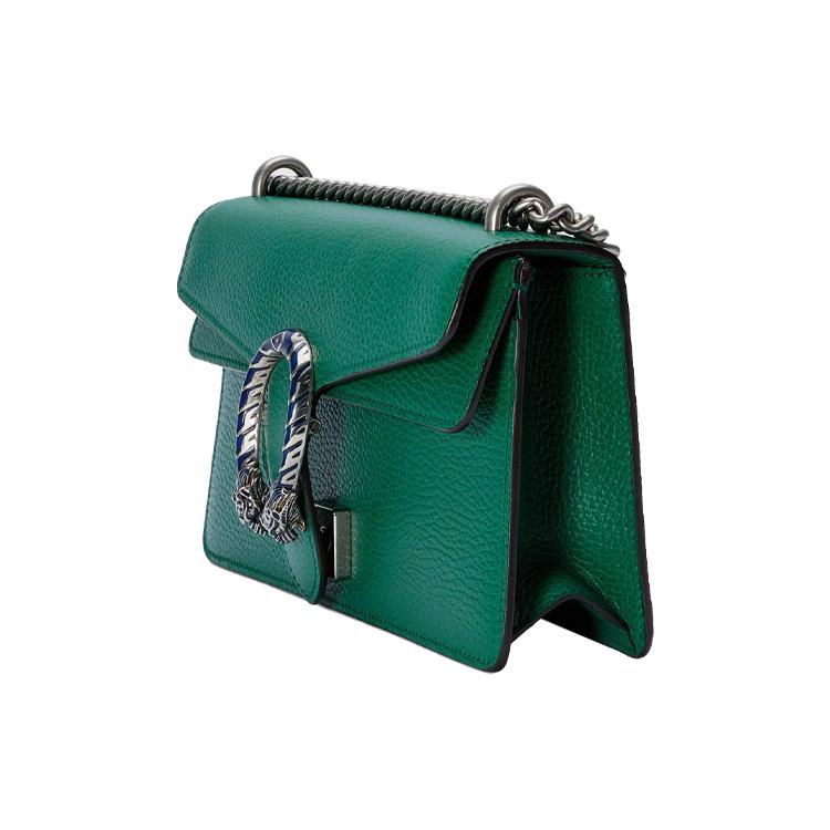 GUCCI Dionysus Leather Shoulder Bag, Crossbody Bag Small Womens Green