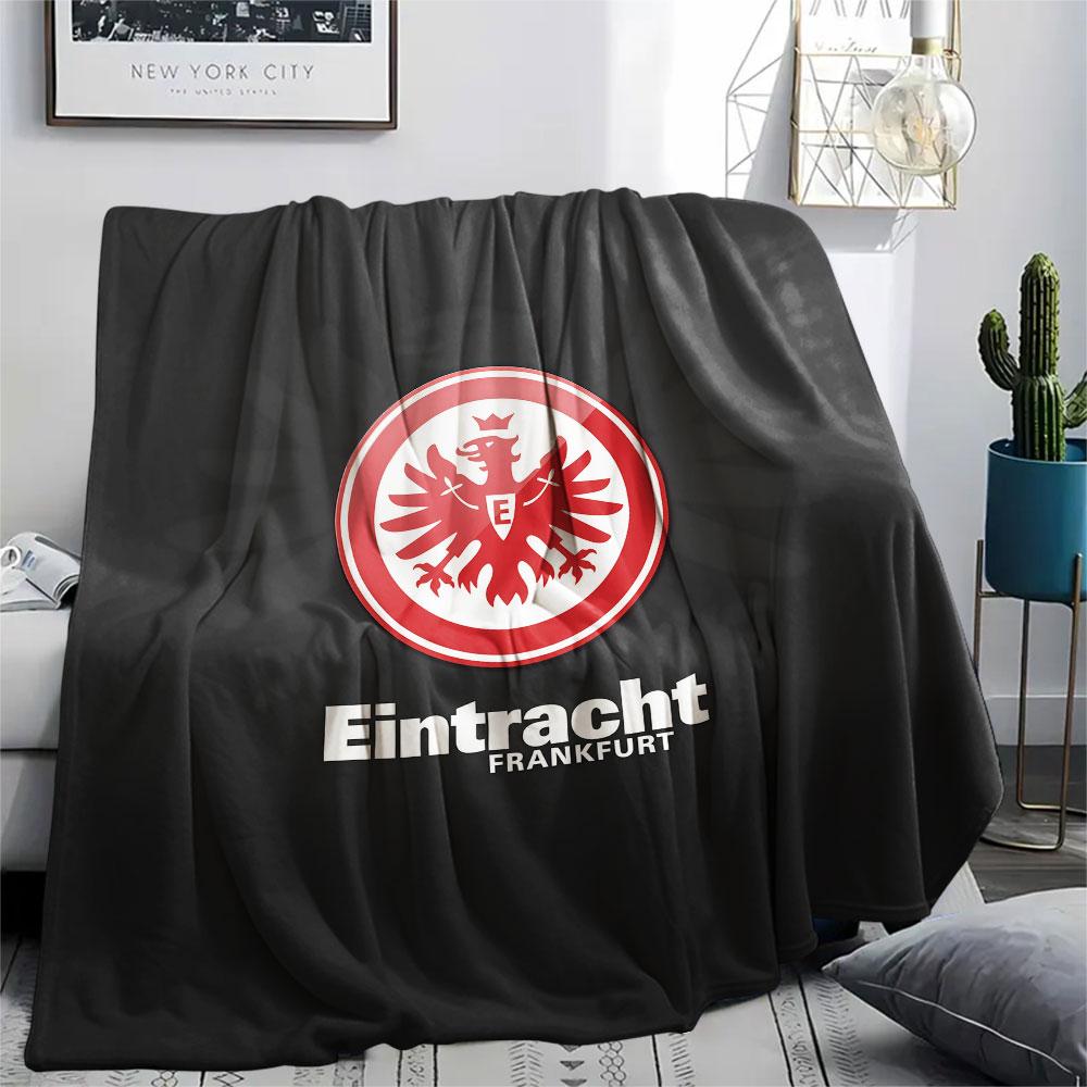 1PC Eintracht Frankfurt Patterned Flannel Blanket Suitable For All Seasons for Home Decor Warmth and Comfort Gifts Holiday Present