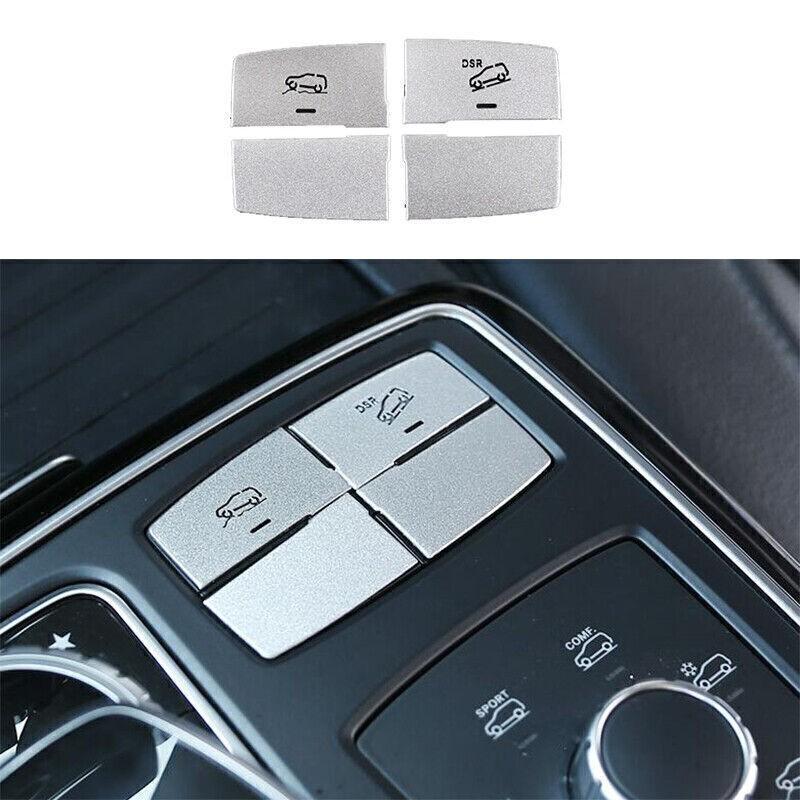 Fit For Benz GL ML Suspension Adjustment Button Trim Silver Aluminum 2012-2016