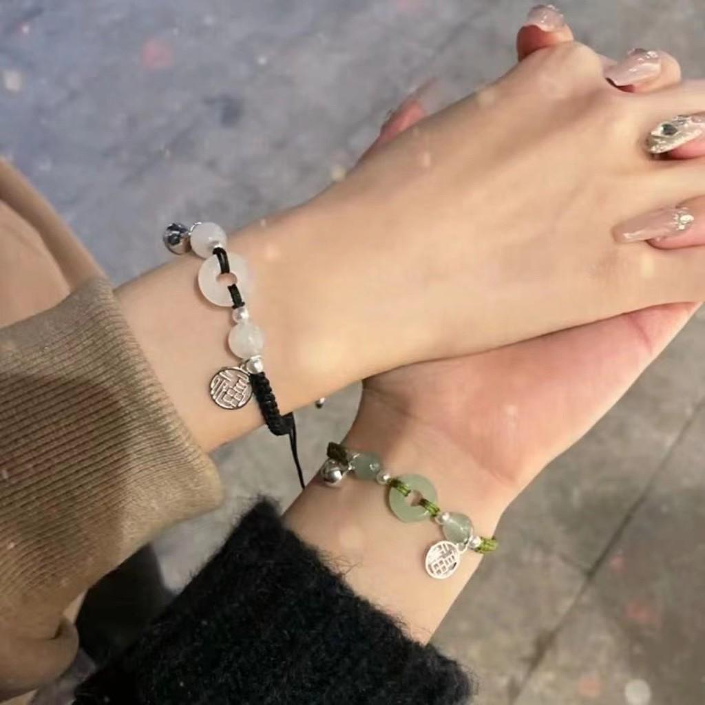 Регулируемый Простой Модный Тренд Черный Веревочный Браслет Для Пар Ручная Работа Подарок