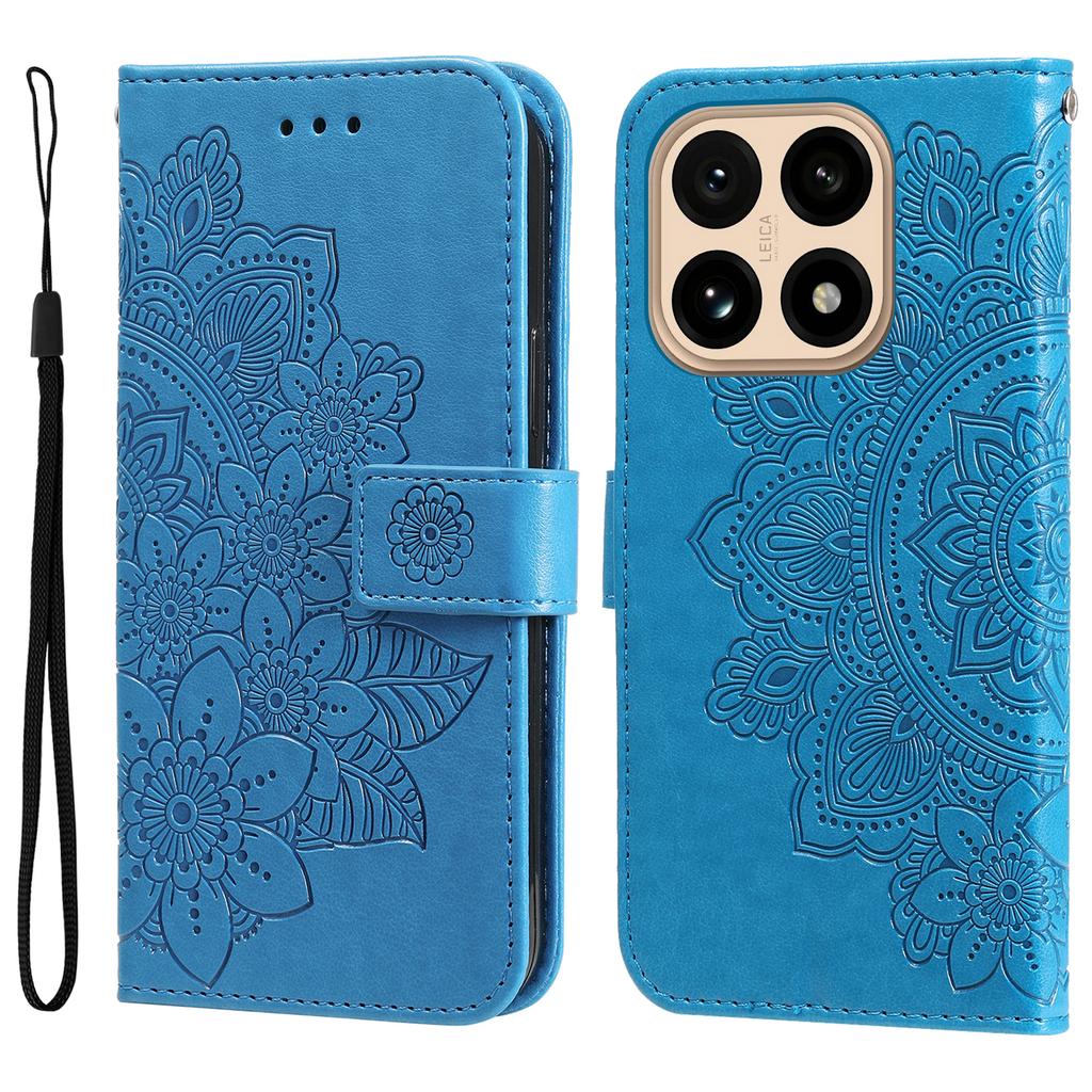 For Xiaomi 15T Case Floral Pattern PU Leather Wallet Stand Phone Cover