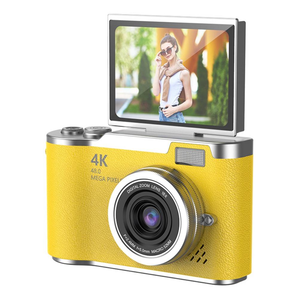 High-Definition HD Digital Camera 4K 48MP Flip Screen Video Camcorder CCD Led Flash Light 8X Digital Zoom Entry-Level Ccd Camera