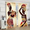 2 шт., карниз для штор Boho Women Print, карманное крепление, шторы с цифровой печатью, материал из полиэстера, подходит для гостиной, спальни