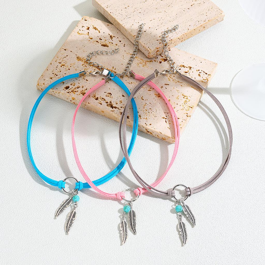 Ожерелье для женщин в стиле бохо, этническое, листья, геометрические, круглые, женское, колье, шея, красивое, элегантное, для нее