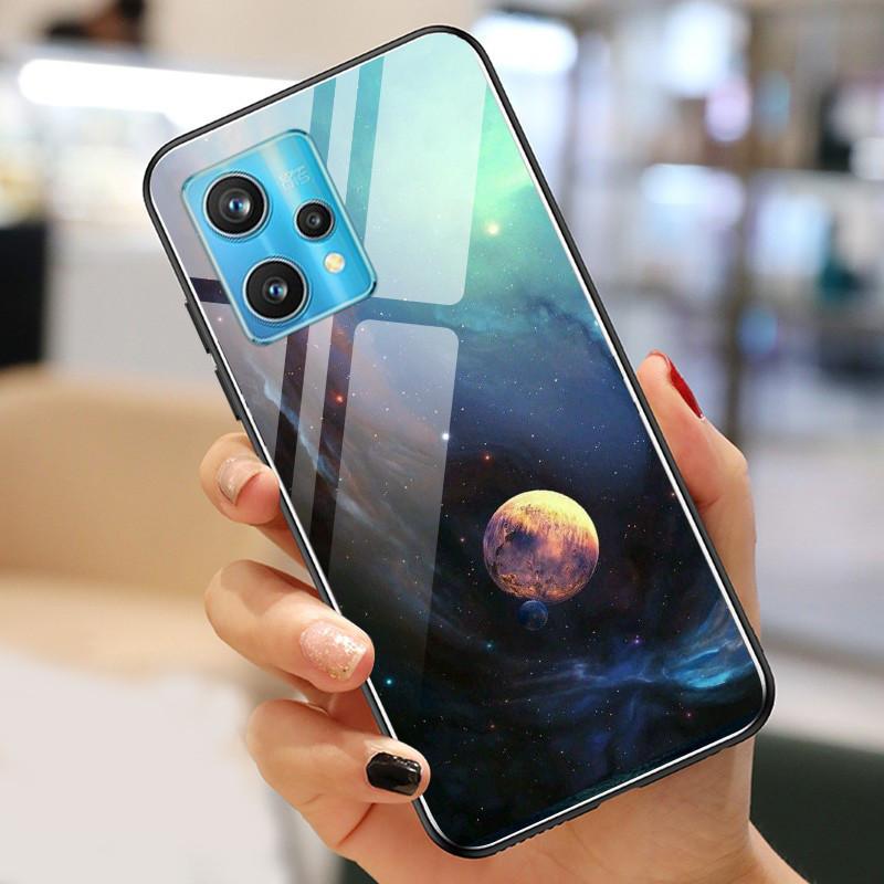 Чехол Realme9 4G для Realme 9 Pro Plus Чехол Закаленное Стекло Роскошные Чехлы для OPPO Realme 9 Pro БАМПЕР Пейзаж Realme9Pro+ Оболочка