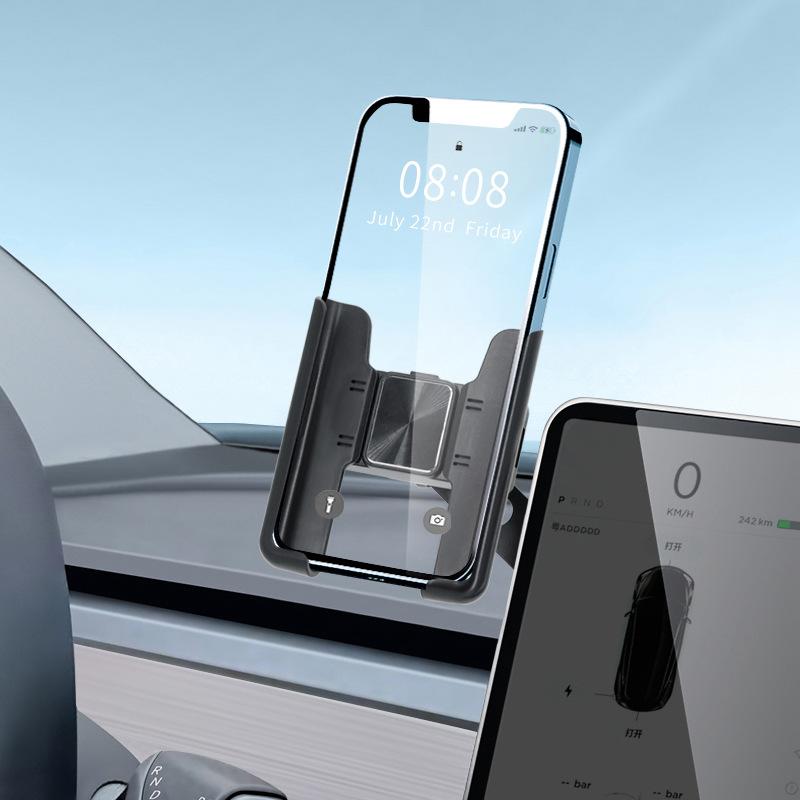Складной скрытый держатель мобильного телефона для Tesla Model3/Y, центральный экран управления, автомобильный держатель памяти для скрытого телефона Tesla