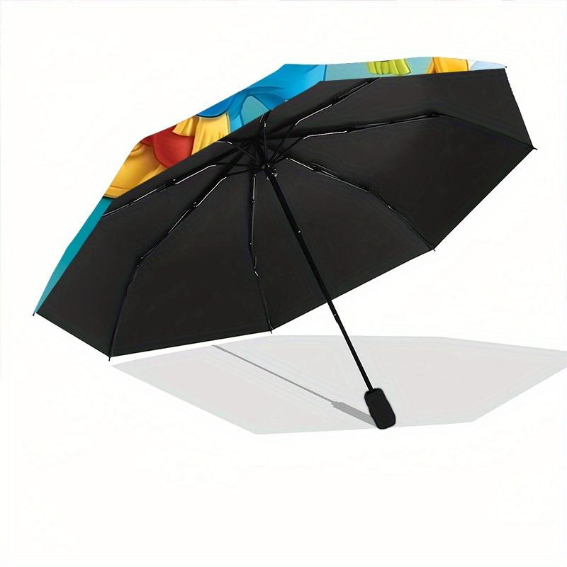 1pc Mickey Mouse Automatic Folding Umbrella, 8-Rib Portable & Foldable Design, All-Season Use, Highqualityy0722149