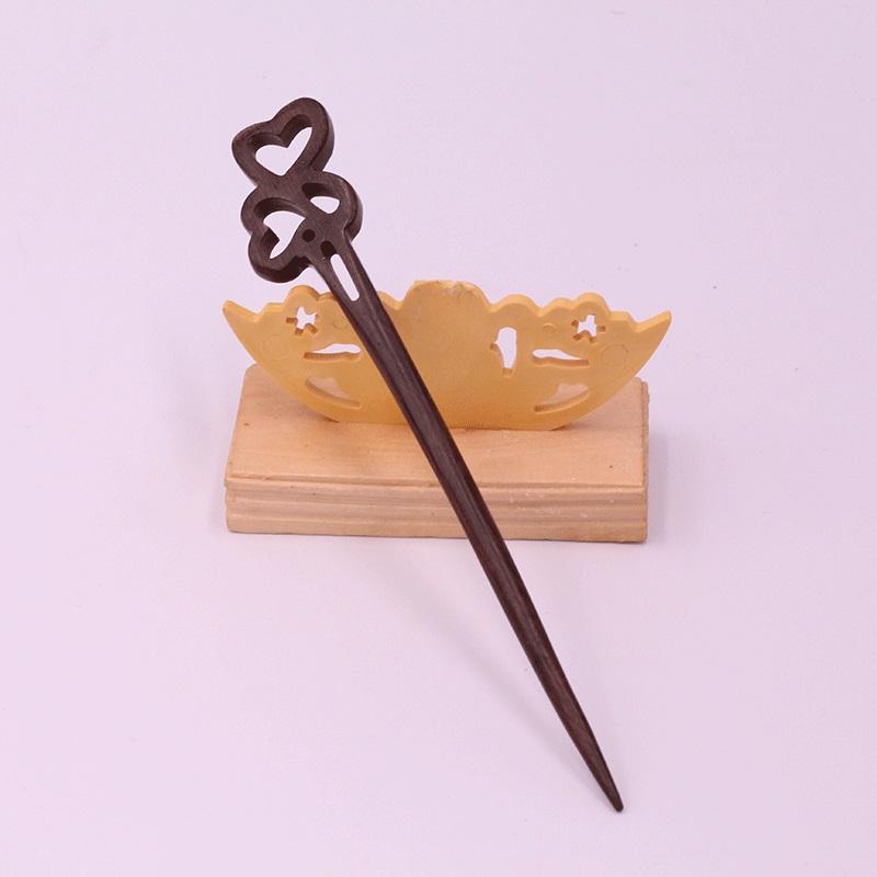 Hair Clasp Ladies Gift Wooden Vintage Ebony Accessories Guajacwood Hairpin