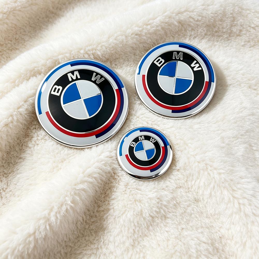 2026 Hot Car Logo Front Hood Rear Trunk Emblem 3pcs 74mm 82mm For BMW M Logo E46 E36 E34 F10 E90 F30 E60 F30 E53 E30 E92 E87 Accessories