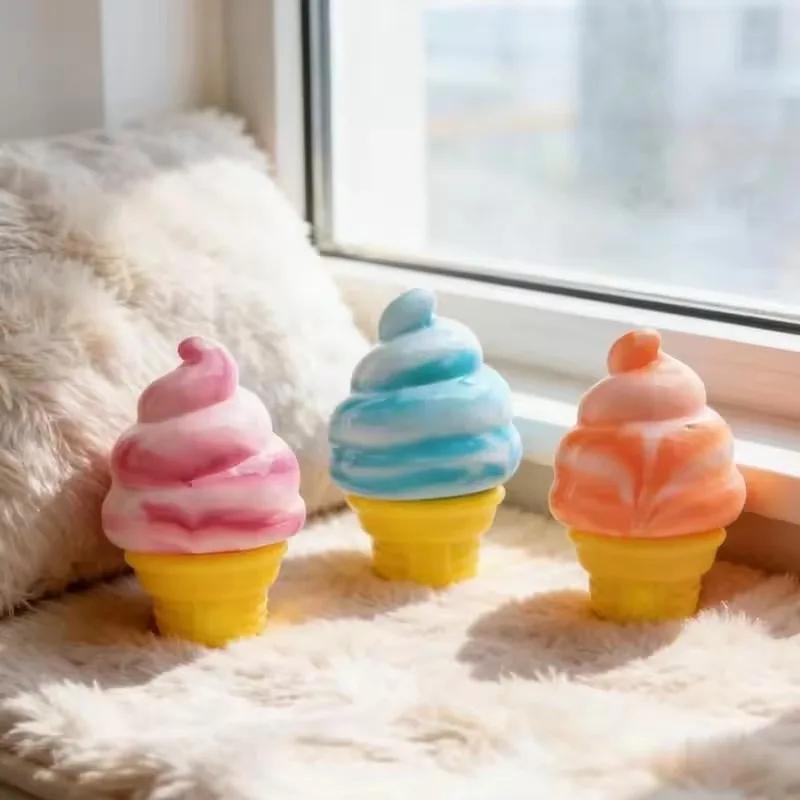 New Ice-Cream Sensory Toys Stress Relieving Blocks Pinching Relieving Puzzle Solving Venting Children Souvenir