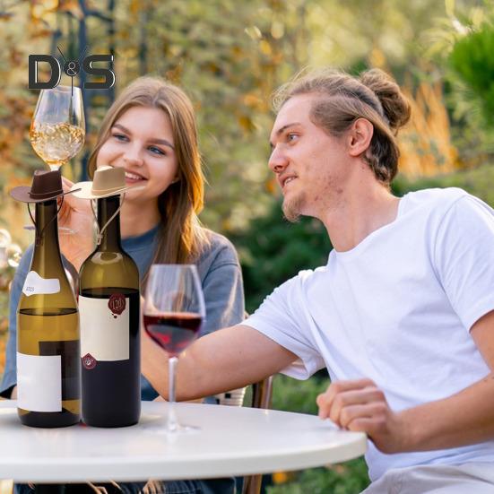 Винные пробки в виде ковбойской шляпы, силиконовые пробки для бутылок, герметичные, многоразовые, подходят для стандартных бутылок шампанского