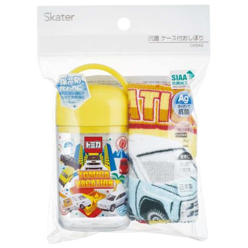 Skater Antibacterial Wet Towel Set with Case Wet Towel Tomica 24 Made In Japan 32 X 30.5cm OA5AG-A