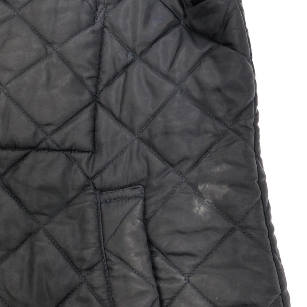 LAVENHAM Corduroy collar Quilted jacket 10 Navy system Women Used