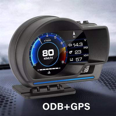 Универсальный Obd2&Gps Двойной системный измеритель спидометра Head Up Display Multi-Function Gauge Water Temp Turbo Car Accessories Hud P6