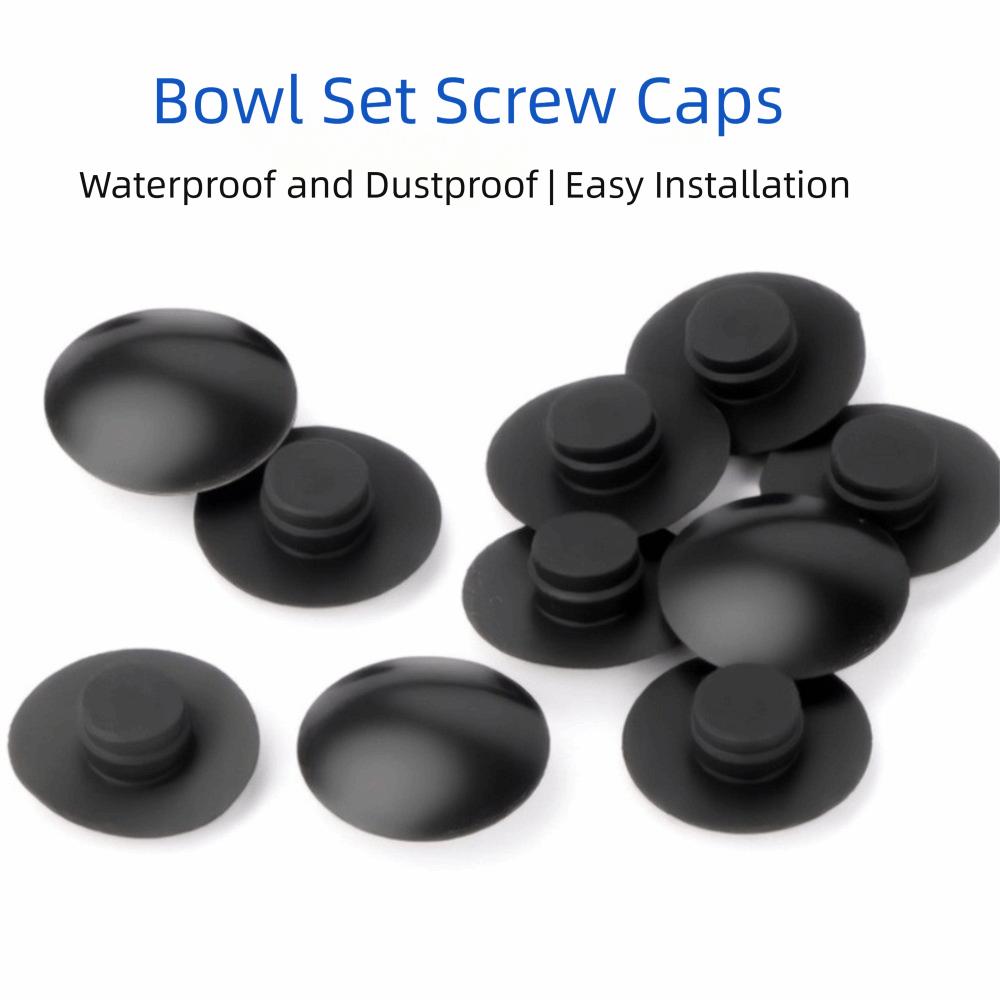 10pcs Rubber Material Stem Top Cover Black Bowl Set Cover Bicycle Headset Cover Cycling Parts