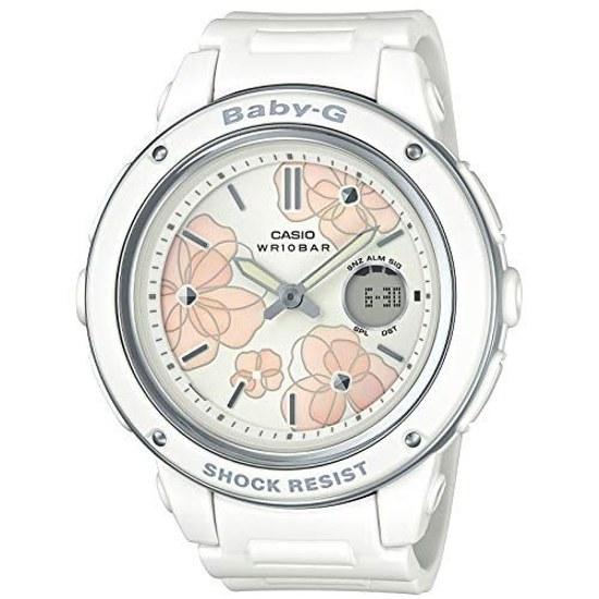 Женские наручные часы Casio Baby-G Серия с цветочным циферблатом BGA-150FL-7AJF Белые