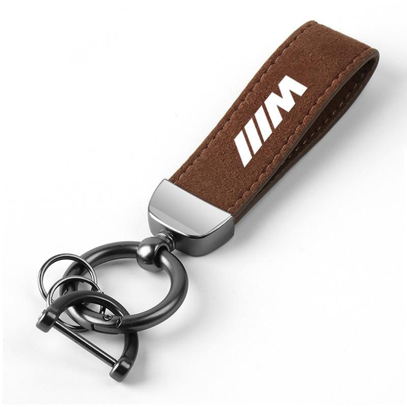 High-quality Car Gift Pendant Leather Keychain Suede Key Ring For BMW M Power Performance M3 M5 X1 X3 X5 X6 E46 E39 E36 E60 E90 knpc33