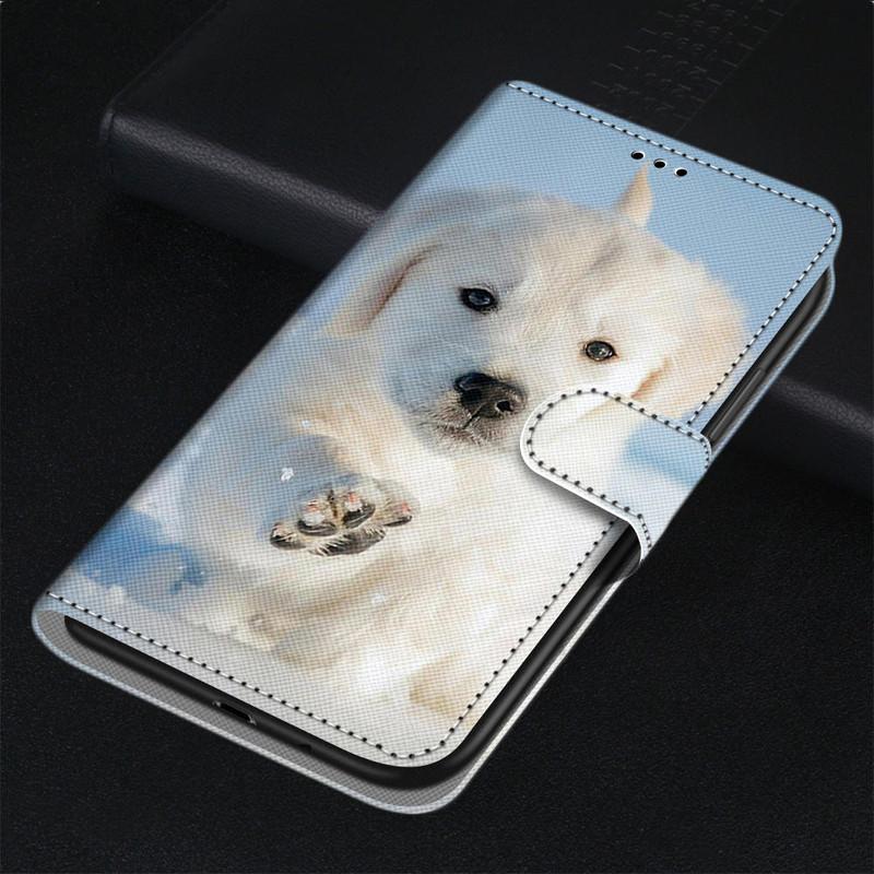 For Samsung S25 S24 S23 S22 S21 S20 A16 A26 A36 A56 A15 A14 A53 A54 A05 A05s PU Leather Card Holder Flowers Animals Flip Wallet Kickstand Phone Case