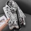 Retro Niche Design Elephant Print Scarf for Women's Travel Fashion Light Luxury High End Temperament Outer Shawl