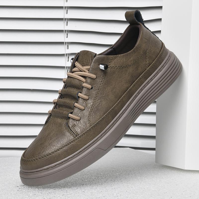 Модная обувь для скейтбординга из натуральной кожи, мужская обувь ручной работы, удобная мужская обувь на шнуровке, 2024 г., новое поступление, мужские кроссовки