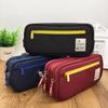 Fashion Pencil Cases Triple-layer Simple Solid Color Pencil Cases School Student Office Stationery Organization