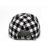 Шапка женская осенне-зимняя солнцезащитная шапка зимняя теплая бейсболка кепка в клетку