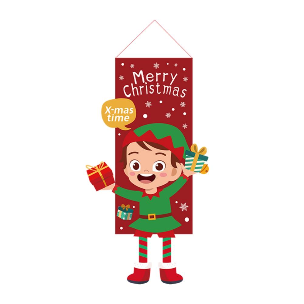 С Рождеством крыльцо дверь баннер подвесной орнамент Санта-Клаус Снеговик флаг украшение для дома Рождество Navidad