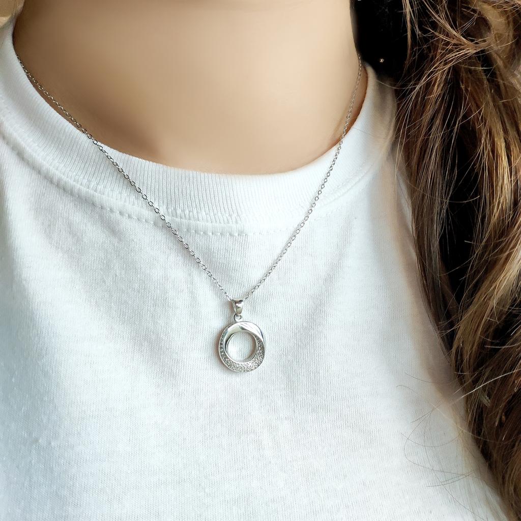 Серебряная подвеска с фианитами (2129813)