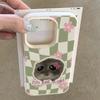 Phone Case For iPhone 17 16 15 14 13 12 11 Pro Max XS XR Plus 17 Air 16 17 Pro Soft Cover Cute Hamster Floral Green Plaid Design