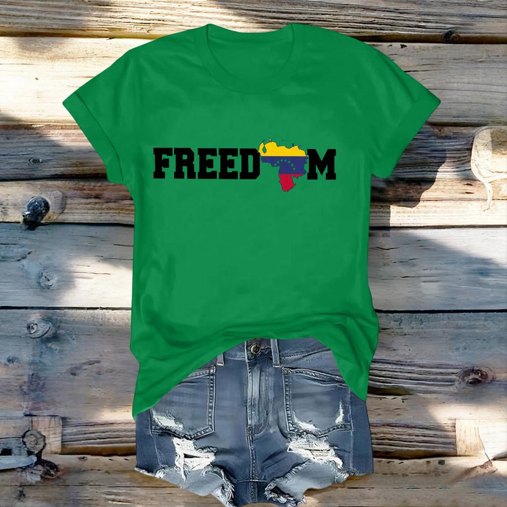 Женская модная футболка с круглым вырезом, повседневная, с ретро-принтом, с короткими рукавами