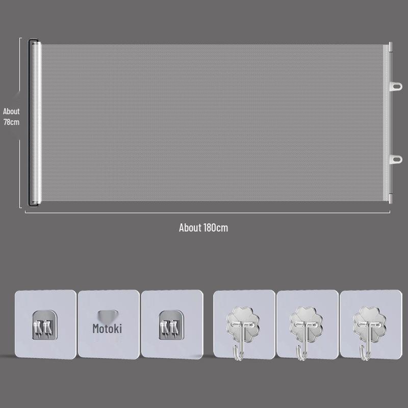 Punch-Free Retractable Pet Barrier: Dog & Cat Isolation Fence