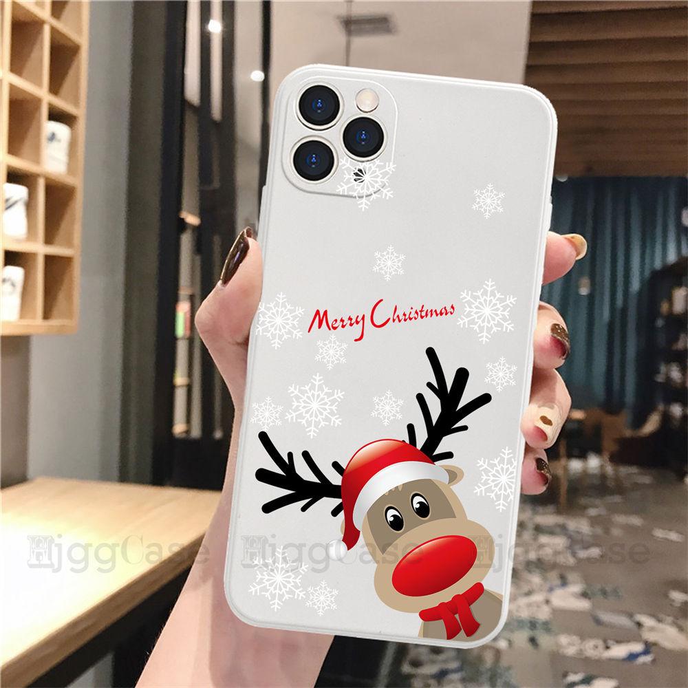 Белый чехол для телефона в подарок на Рождество и Новый год для iPhone 13 Pro 11 Pro Max 12 mini XS XR SE 8 7 Plus, модный чехол для девочек Fundas