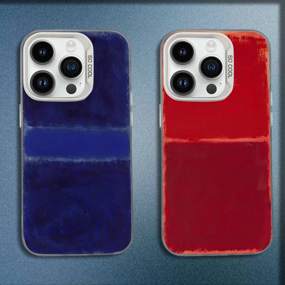 M-Mark Rothko Art Phone Case For iPhone 16,15,14,13,12,11,Mini,Pro,E,MAX White Candy Matte Shockproof Cover
