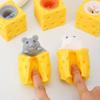 В наличии Needoh Nice Cube Игрушка-пищалка Сырная Мышь, Мягкая Сжимаемая Сенсорная Игрушка-антистресс для Снятия Стресса и Тревоги для Взрослых, Милый Подарок