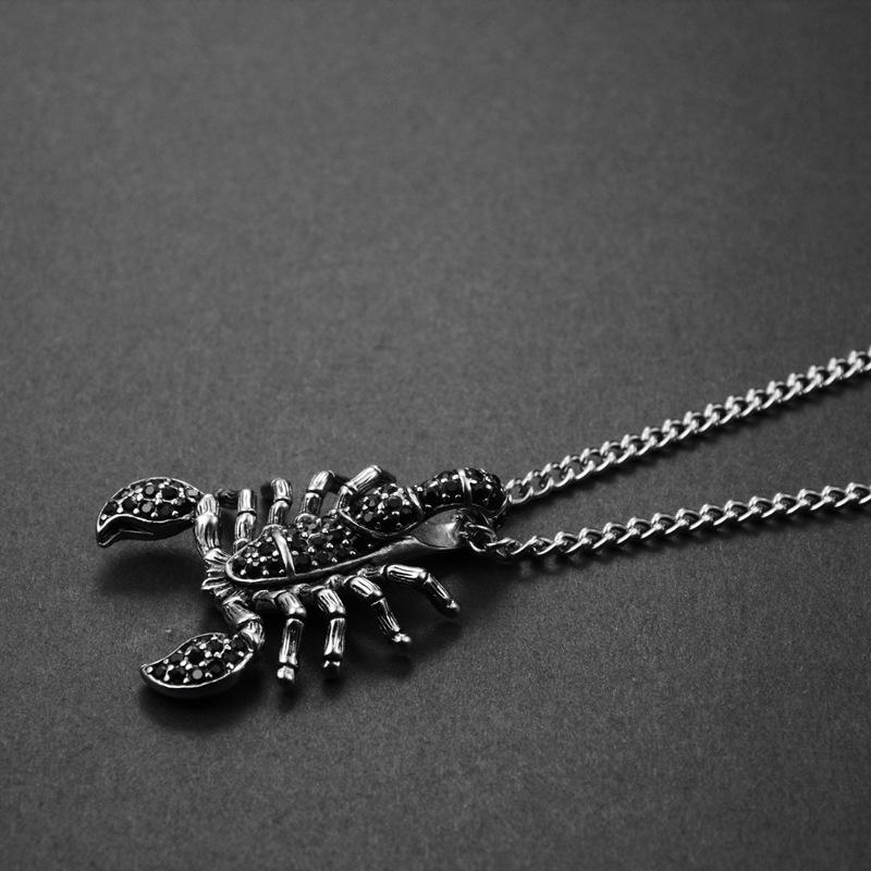 Pendant Scorpion Black,Brand New Fashion Jewelry Europe 925 Sterling Silver Accessories Gift for Woman Rebel Men