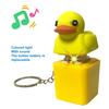 Ducky Caps Keychain Fidget Toy Quacking Duck Stress Reliever ABS Plastic Rattle Reducer Key Pendant