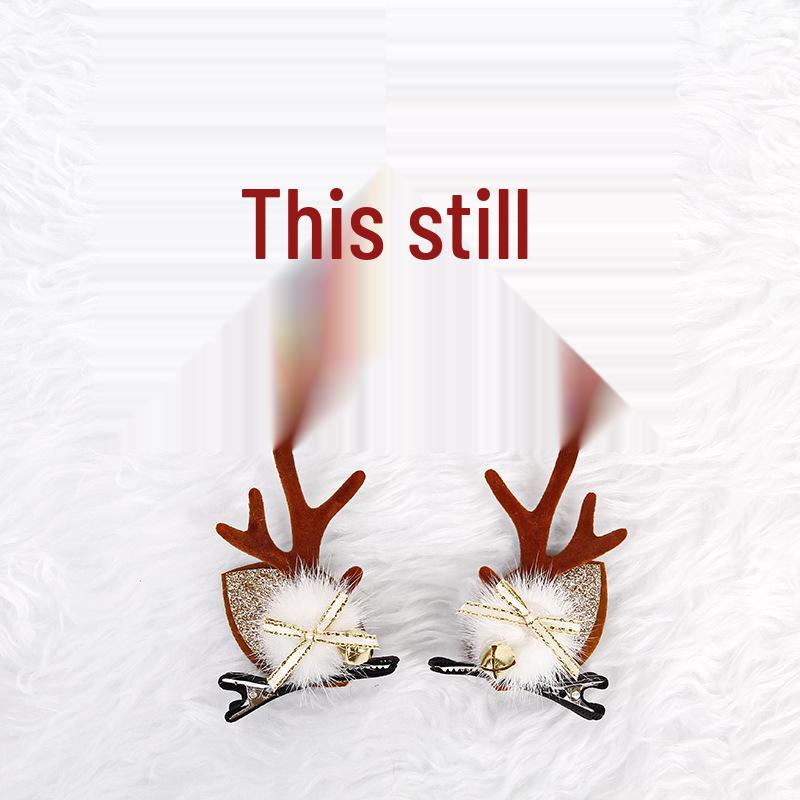 Рождественские заколки для волос в виде оленьих рогов - Милые аксессуары с колокольчиками для девочек